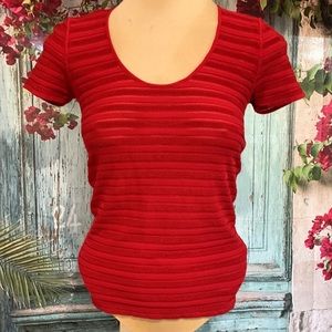 Armani Collezioni Made in Italy Designer Knit Top